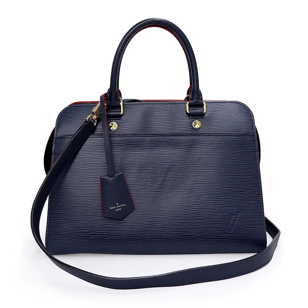 LOUIS VUITTON Vaneau Epi Leather Indigo Blue Crossbody